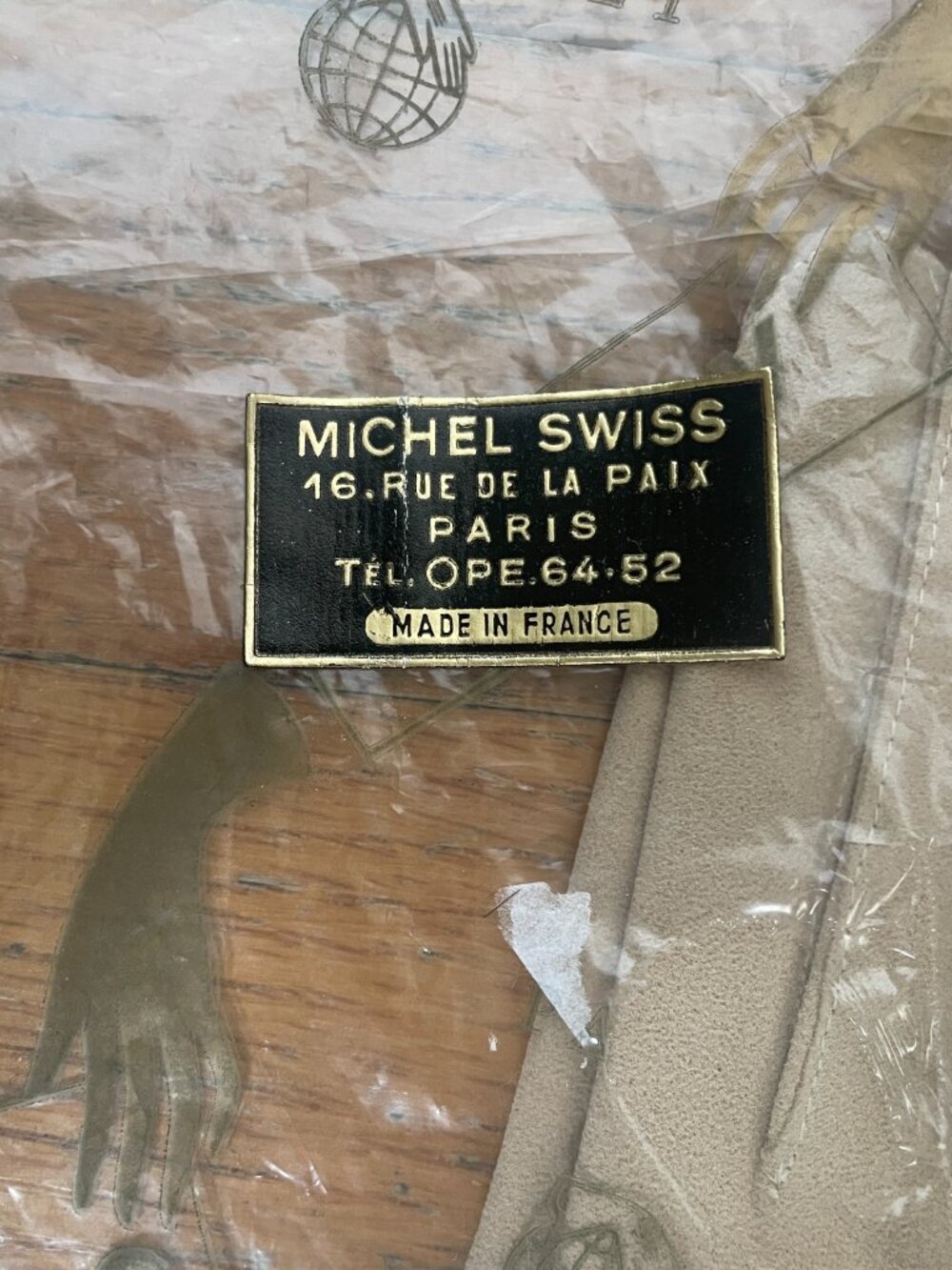 Vintage Kislav Gloves Suede Tan Size 6 11" NWT Made in France - Picture 3 of 11